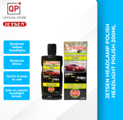 JETSEN HEADLAMP POLISH HEADLIGHT POLISH 200ML l PENGILAT LAMPU KERETA l 车灯抛光剂-