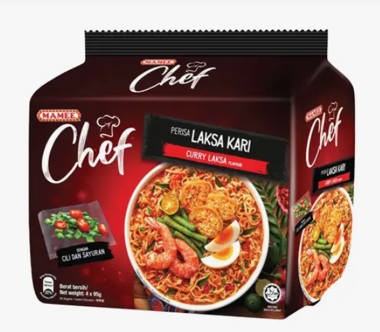 MAMEE CHEF CURRY LAKSA 82G (4 PACK)
