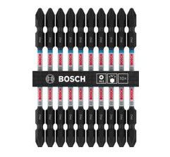 BOSCH PRO SOFTWOOD AND STAINLESS STEEL LONG GROOVE DOUBLE-ENDED IMPACT BIT, PH2, 110 MM, 10 PCS (2608522406)