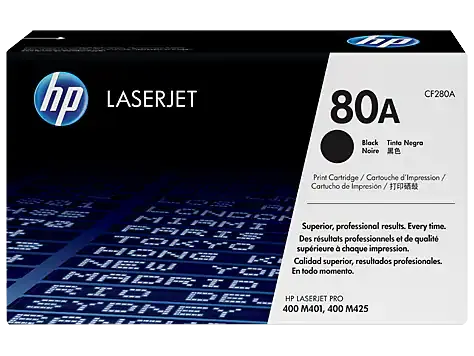HP 80A Black LaserJet Toner Cartridge (CF280A)