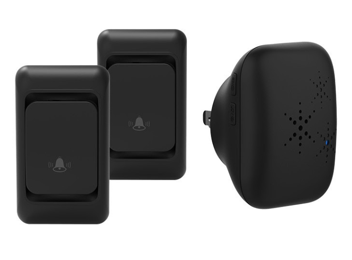 QP Wireless Doorbell Black UK plug Black