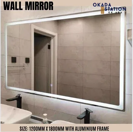 WALL MIRROR 1200MM X 1800MM / CERMIN DINDING / WITH ALUMINIUM FRAME / WALL MIRROR