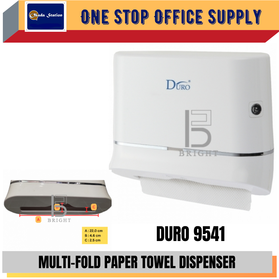 DURO 9541 / PAPER TOWEL DISPENSER / MULTI-FOLD / 270(W) X 100(D) X 200(H) MM / TISSUE DISPENSER /