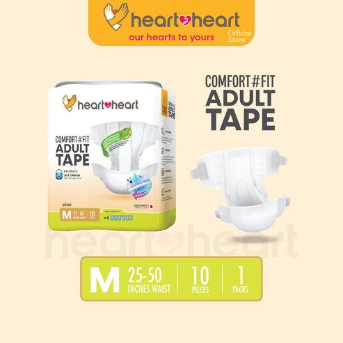💯Heart2Heart Adult Disposable Tape Seluar Serapan No.1 Japan Tahan Lasak Lampin Tape Dewasa 成人纸尿裤 (M/10 L/9 XL/8) 40103-XL8Tape1Pack SL-40101-40102-4013-KK