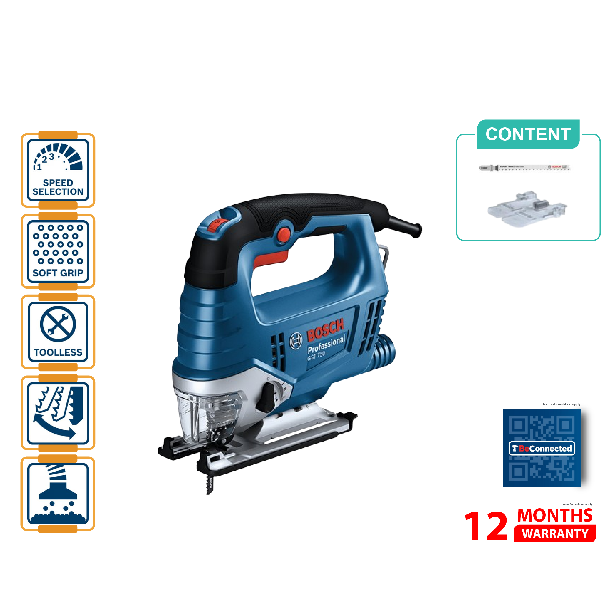 BOSCH GST 750 Jigsaw - 06015B41L0