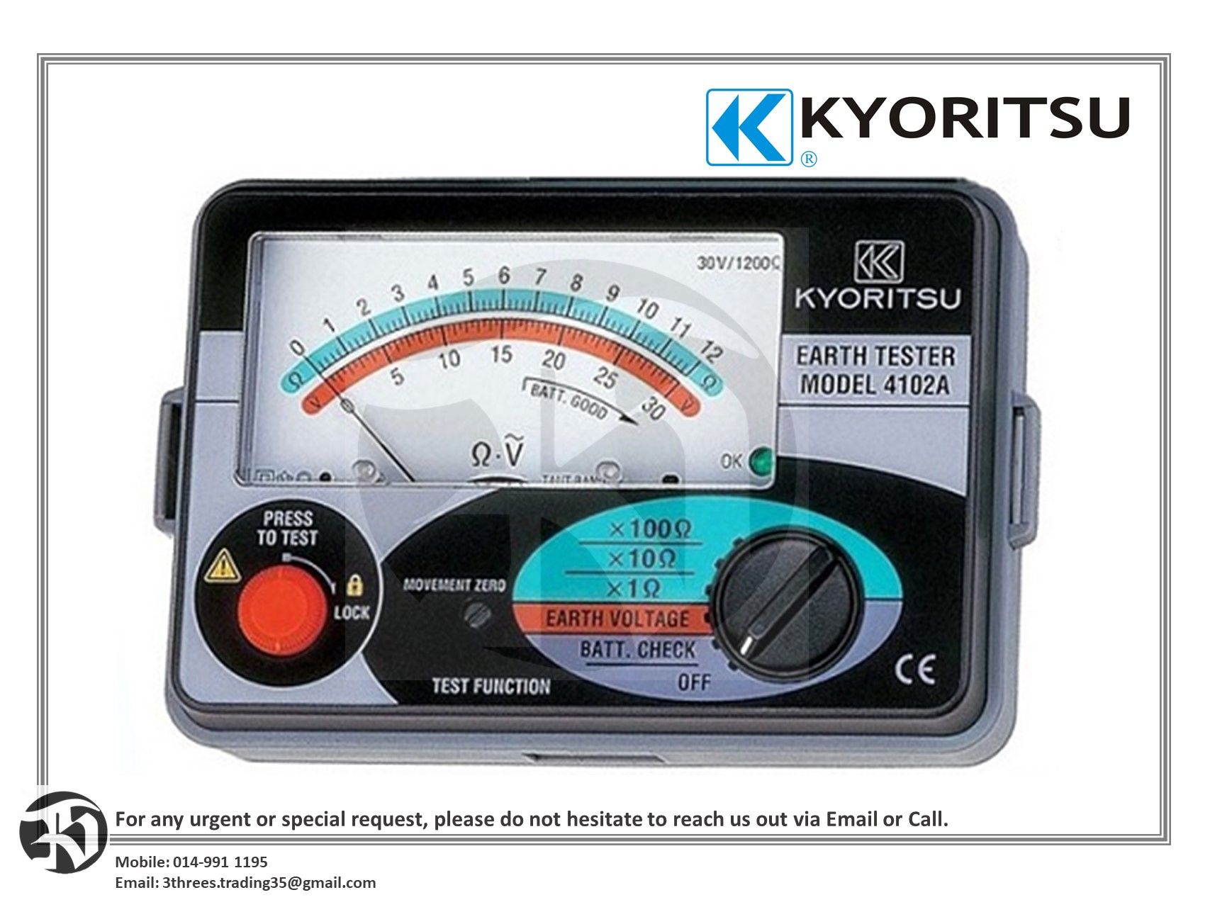 KYORITSU Digital Earth Resistance Tester-KEW 4102A