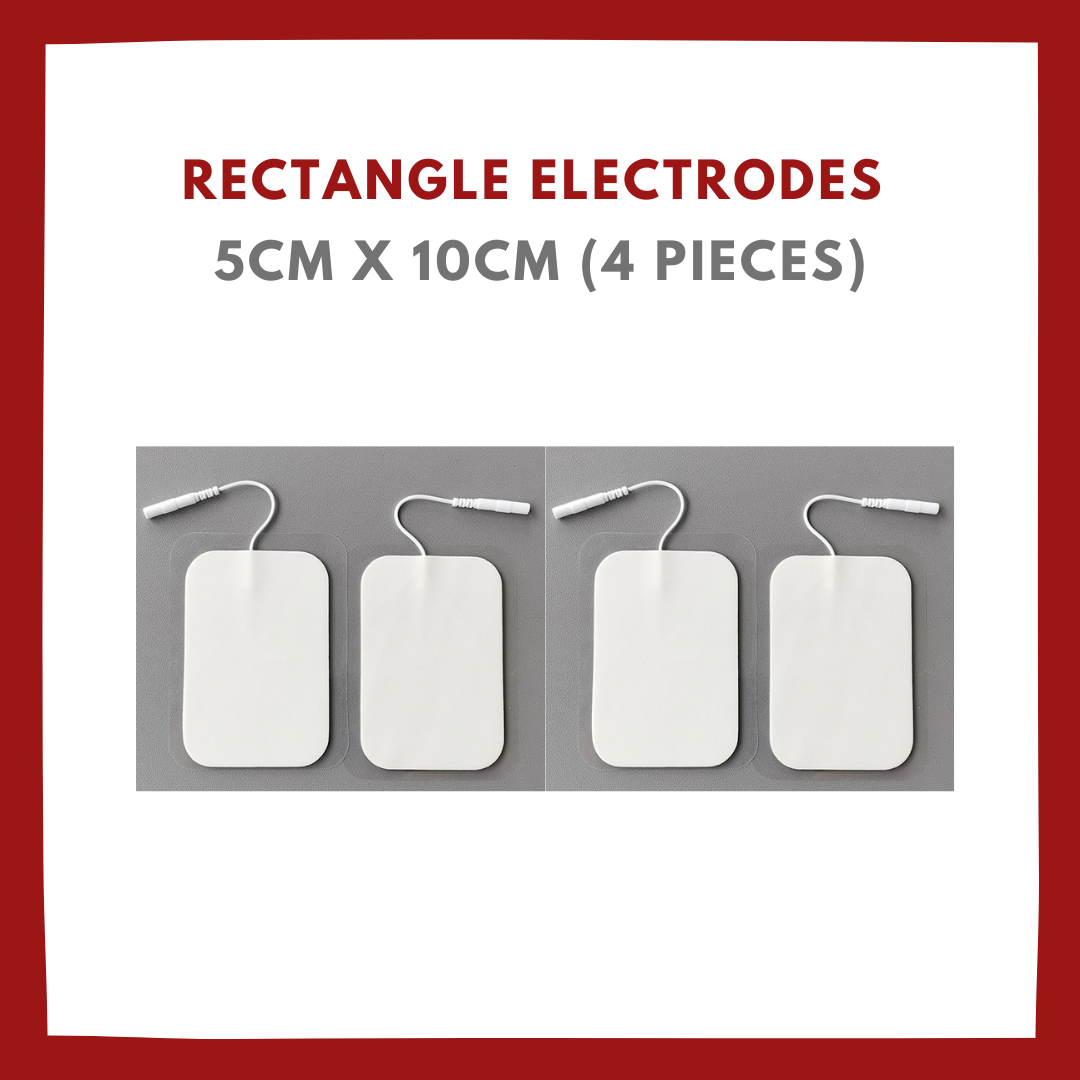 V2U 5 cm x 10 cm Rectangle Electrode - 4 Pcs/Pack