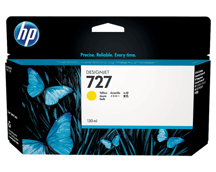 Genuine Malaysia HP Warranty - HP 727 Yellow 130ml Ink Cartridge