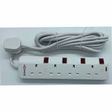 Power Extension 3 core 4 gangs 5Metres
