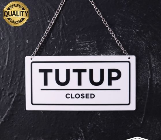 SIGN BOARD Signage Open Closed 18x9 cm - Acrylic / Sign Board / Acrylic / Open / Close / Shop Signage