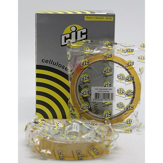 CIC Cellophane Tape Size 12mm x 40 yds Cellulose Tape
