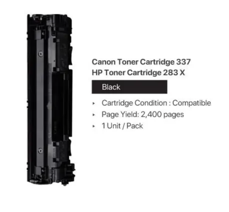 Canon 337 / HP 283X Toner Cartridge (Compatible)