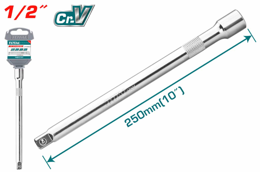 TOTAL EXTENSION BAR CR-V STEEL (1/2"/5"/127MM/10"/254MM) THEB12051/THEB12101