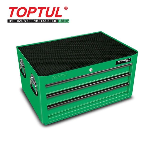 TOPTUL 3-DRAWER MIDDLE TOOL CHEST - GENERAL SERIES - GREEN TBAA0304