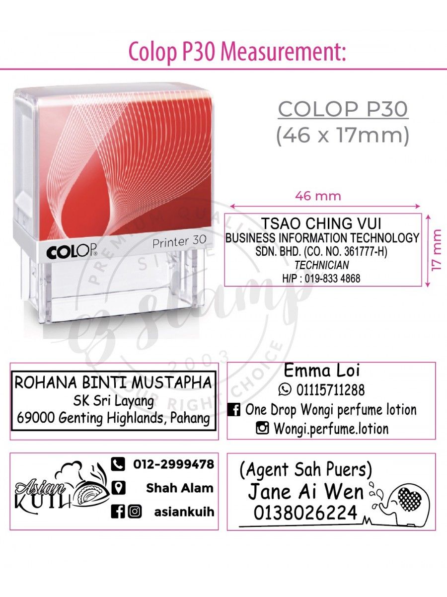 COLOP Printer Line P30 SELF-INKING STAMP