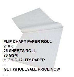 Flip Chart paper 2" x 3" 1roll (25 sheet)