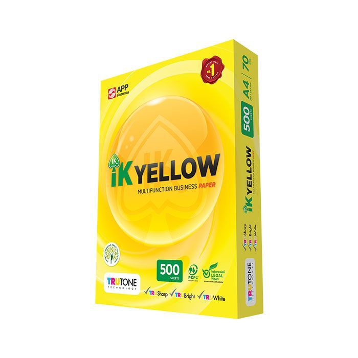 IK Yellow A4 70GSM Copier Paper White 500 Sheets
