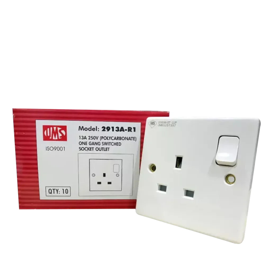 (10Pcs) UMS 2913A 13Amp Switch Socket Outlet