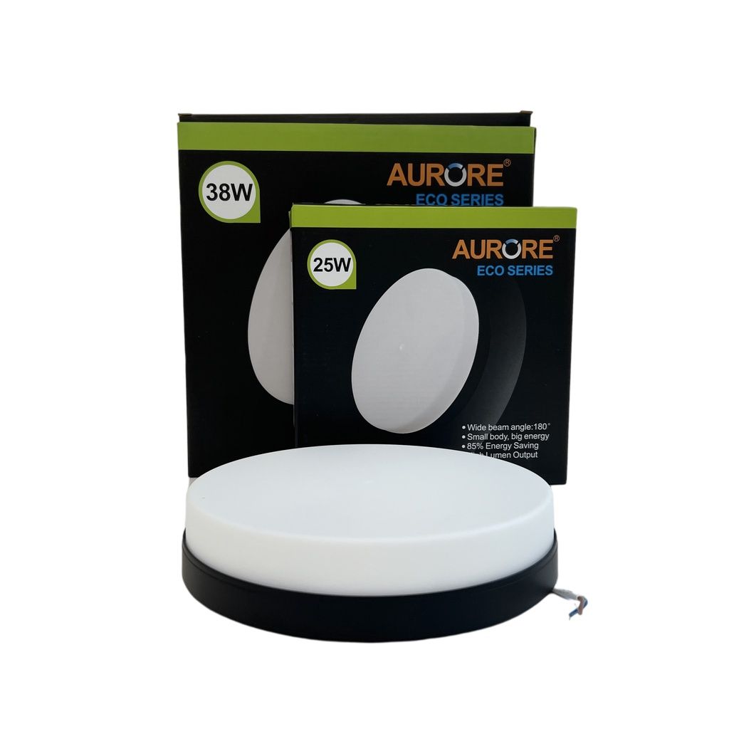 AURORE LED PANEL LIGHT 25W/38W ROUND BLACK BASE - DAY WHITE 6500K | NATURAL WHITE 4000K | WARM WHITE 3000K