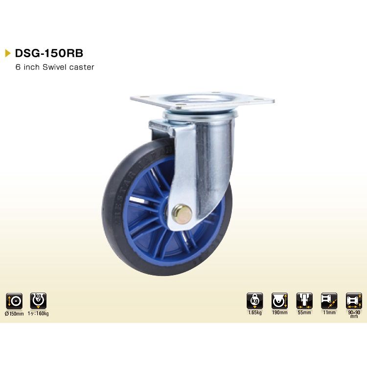PRESTAR 6 INCHES / 8 INCHES SPARE WHEEL FOR 400KG / 500KG TROLLEY / HAND TRUCK (SWIVEL & RIGID)