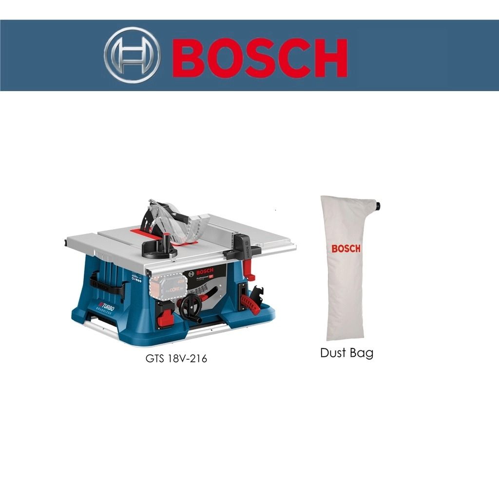 BOSCH GTS 18V-216 Professional Cordless Table Saw with BITURBO GTS18V-216 GTS18V216