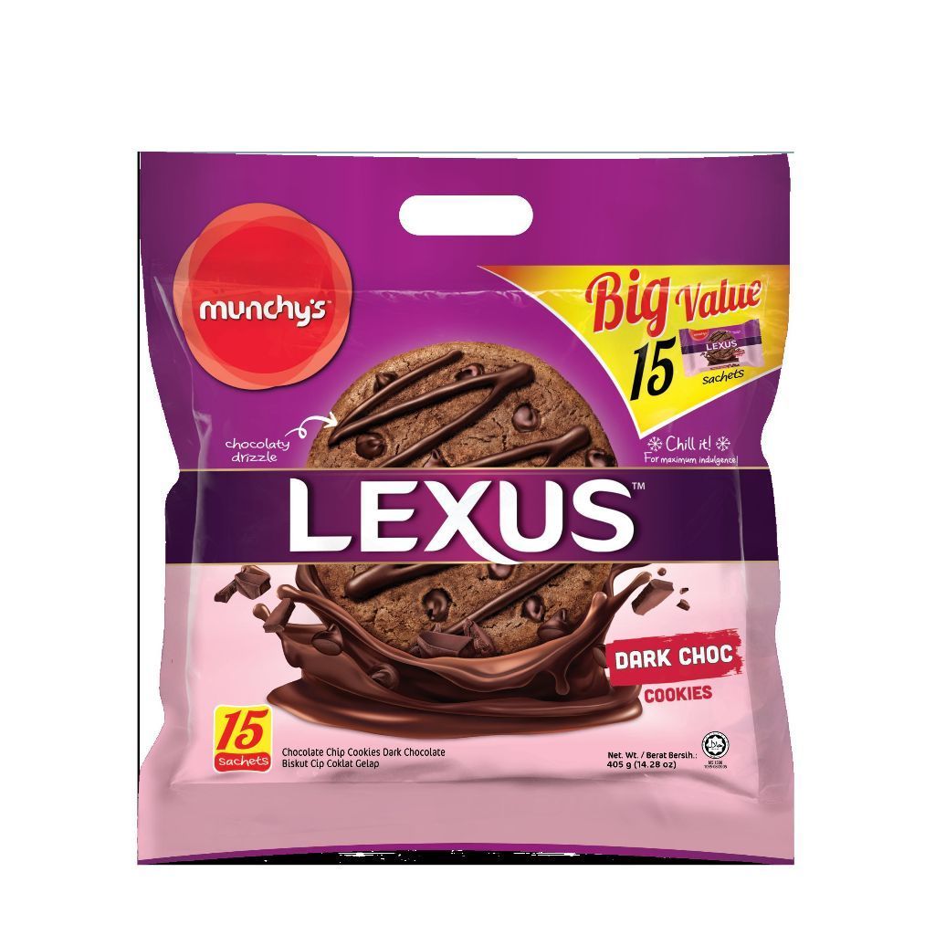 Lexus Cookies Dark Choc 405 g x 12