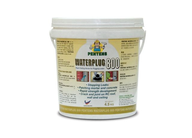 Pentens Waterplug T-800 Rapid Setting Mortar for Plugging Leaks 1KG