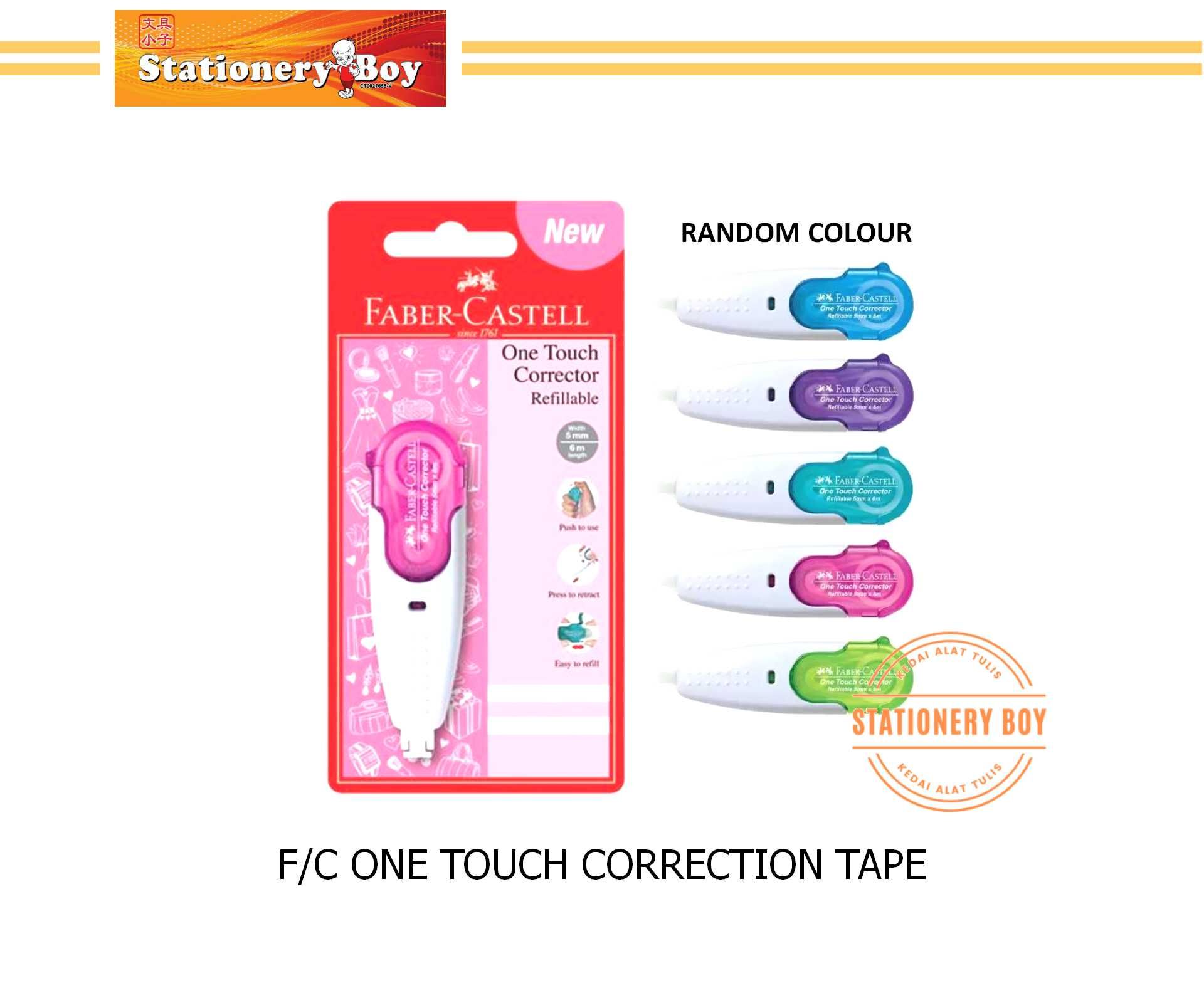 FABER-CASTELL One Touch Correction Tape & Refill / Pita Pembetulan Satu Sentuhan & Isian Semula