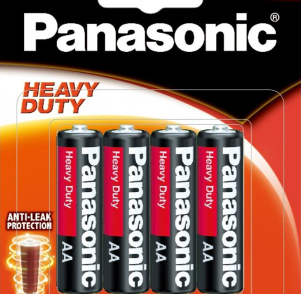 PANASONIC HEAVY DUTY AA BATTERY - 1PACK/4PCS