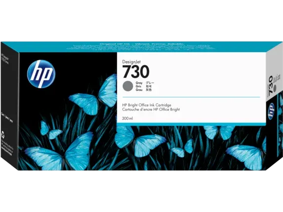Genuine Malaysia HP Warranty - HP 730 Gray DesignJet 300ml Ink Cartridge