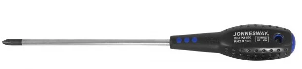 JONNESWAY FULL STAR SCREWDRIVER, SIZE: PH1 X 80 (3-1/8")