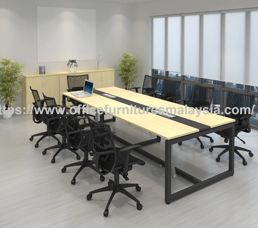 *12 ft Modern Office Meeting Table ( flipper box and snake trucking included)