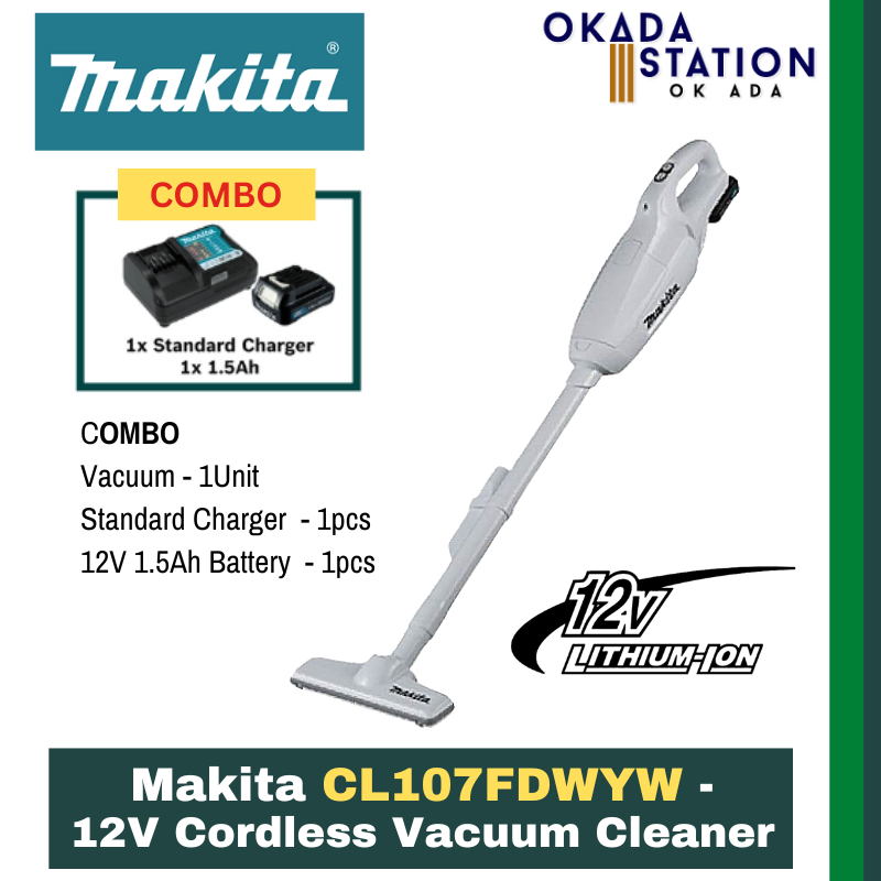 Makita CL107FDWYW - 12V Cordless Vacuum Cleaner Set / Vacuum Cleaner / Cordless Vacuum / Vacuum / Power Vacuum