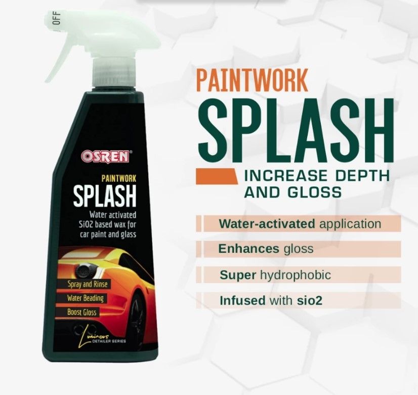 OSREN LUMINOUS PAINTWORK SPLASH (545ML) - SIO2 ENHANCED SPRAY AND RINSE WAX