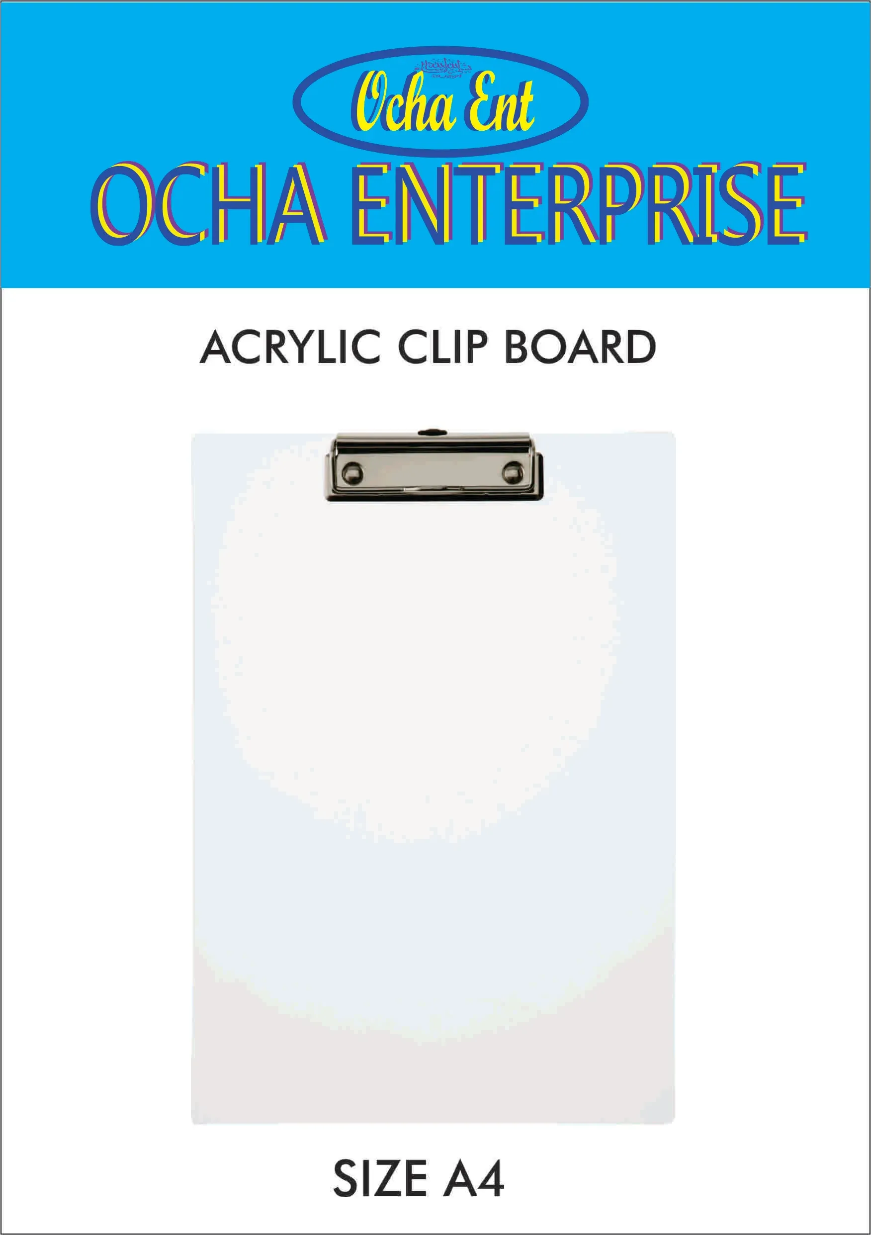 ACRYLIC CLIP BOARD A4 SIZE