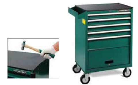 JONNESWAY 5-DRAWER TOOL TROLLEY W/KNOCKABLE WORKING TABLE