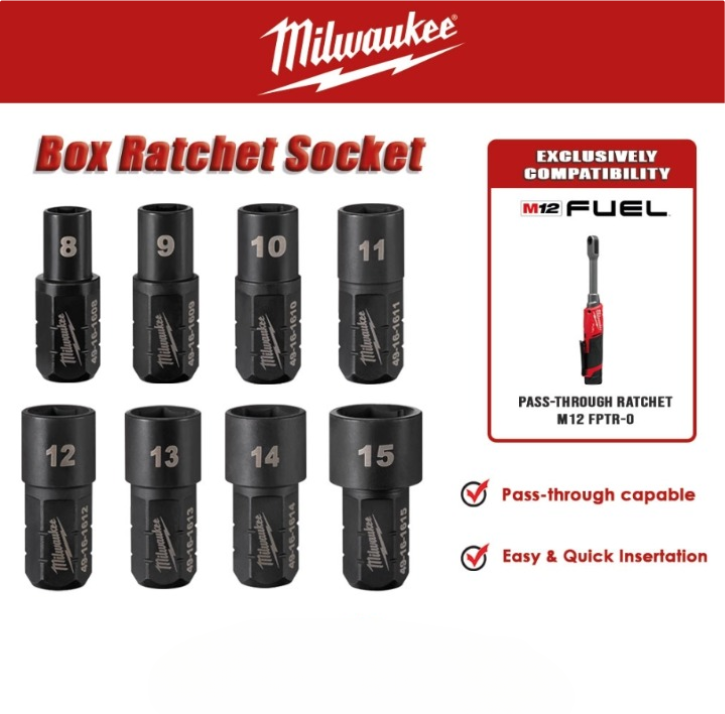 MILWAUKEE INSIDER BOX RATCHET SOCKET ADAPTER COMPATIBLE WITH M12FPTR