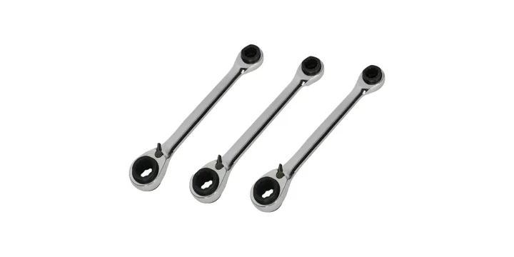 4-IN-1 RATCHET RING REVERSIBLESPANNER SET 3PC