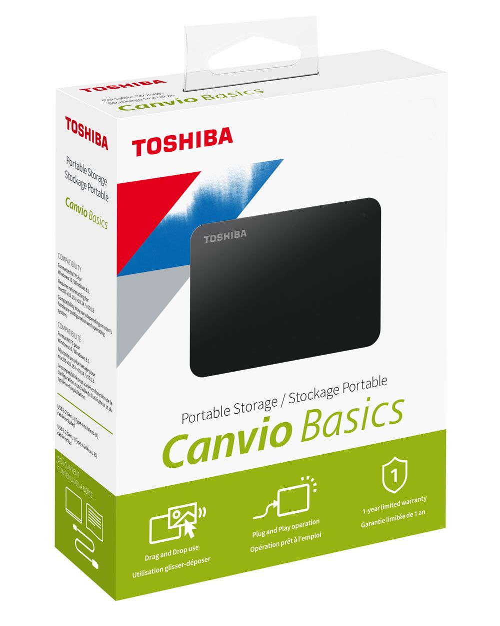 Genuine Malaysia Toshiba Warranty - TOSHIBA 2.5" CANVIO BASICS 2TB