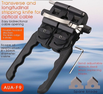 AUA-F9 FIBER OPTIC STRIPPER LONGITUDINAL CABLE JACKET SLITTER CABLE SHEATH OPENING CUTTER 8-30MM FS061