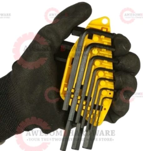 BRAND: STANLEY 10PCS HEX KEY SET METRIC SIZE (MM) 1.5MM, 2MM, 2.5MM, 3MM, 4MM, 5MM, 5.5MM, 6MM, 8MM, 10MM