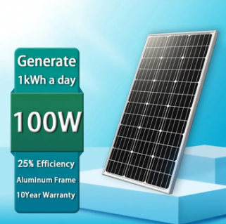 *100 Watts Solar Panel Full Power Monocrystalline Silicon Solar Panel 18V Solar Panel