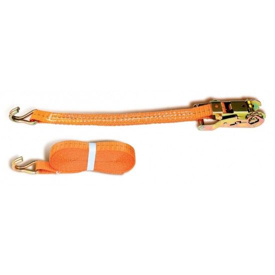 Warrior Heavy Duty Polyester Cargo Lash 4" (W) x 12.0M (L) x 10.0T with Ratchet Tie Down & Double J Hook