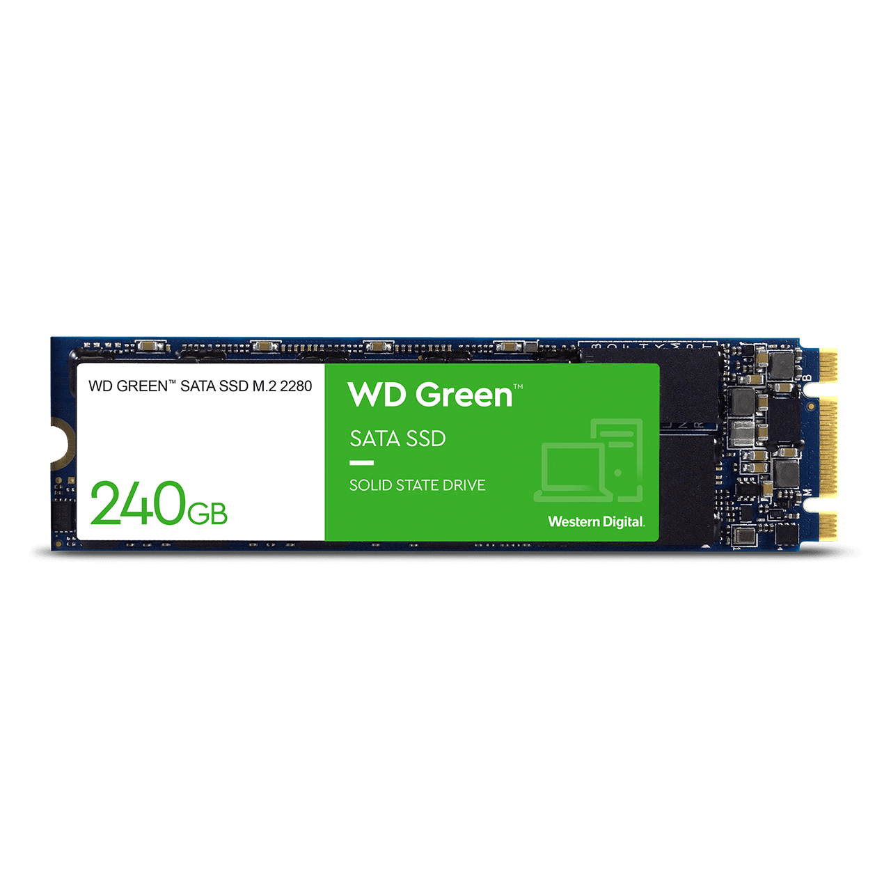 Genuine Malaysia Western Digital Warranty - WESTERN DIGITAL GREEN 240GB M.2 SATA SSD WDS240G2G0B
