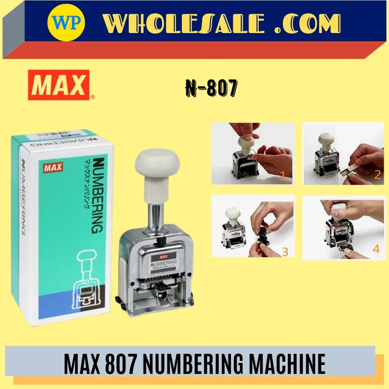 MAX 807 NUMBERING MACHINE / Max / Max 807 / Numbering Machine / Office Supplies / Max N807 Numbering Machine