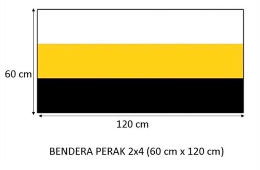 BENDERA PERAK 2'X4' / 2'X8' / 3'X6'