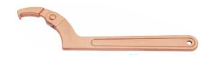 Temo 32-75mm Safety Adjustable Hook Spanner - Al-Br