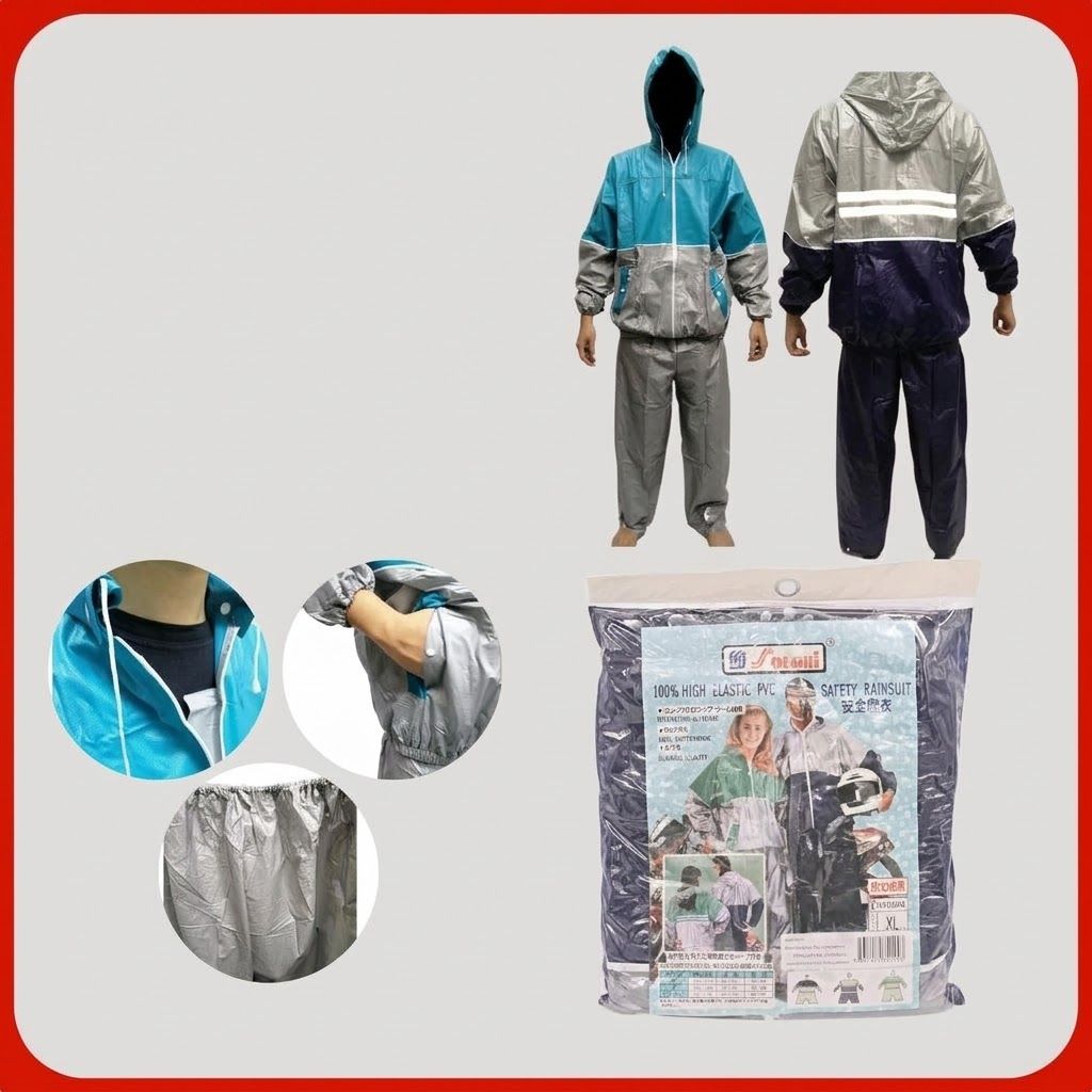 PVC Raincoat Adult / Baju Hujan Dewasa 1024 Raincoat RC-208-KK