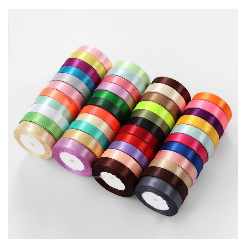 OEM 2cm x 22m Satin Ribbon For Gift Flower Bouquet Decoration