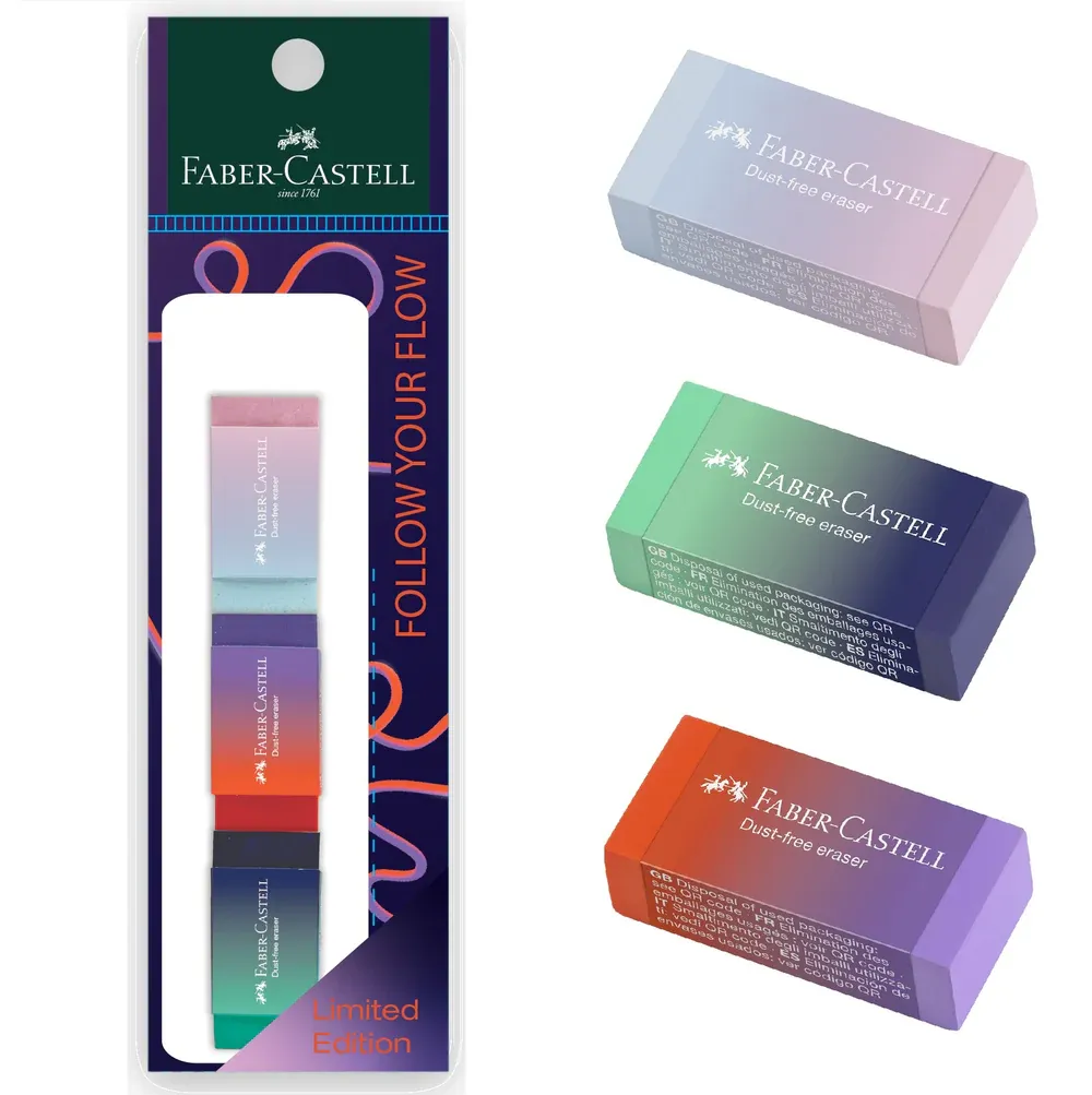 Faber-Castell Eraser PVC-free Dust-free Flow 3x